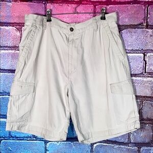Docker's Men's Casual Cargo Shorts - Beige Size 34